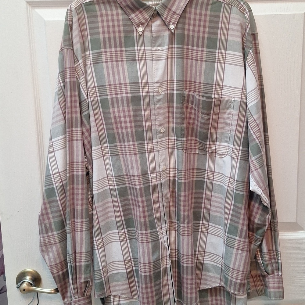 F mens Barry Bricken casual long sleeve button down regular size shirt XL